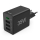 Ładowarka i akumulator HAMA ŁADOWARKA SIECIOWA 35W (3X USB- A, 1X USB-C), CZARNA